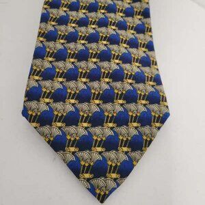 100% Silk Blue and Gold Tie from Metropolitan Museum of Art
